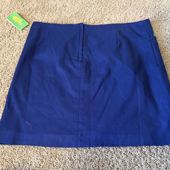 Lilly Pulitzer Navy embroidered Roslyn skirt new with tag size 12 - Picture 2 of 11